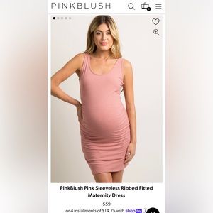 Pink blush maternity dress size M